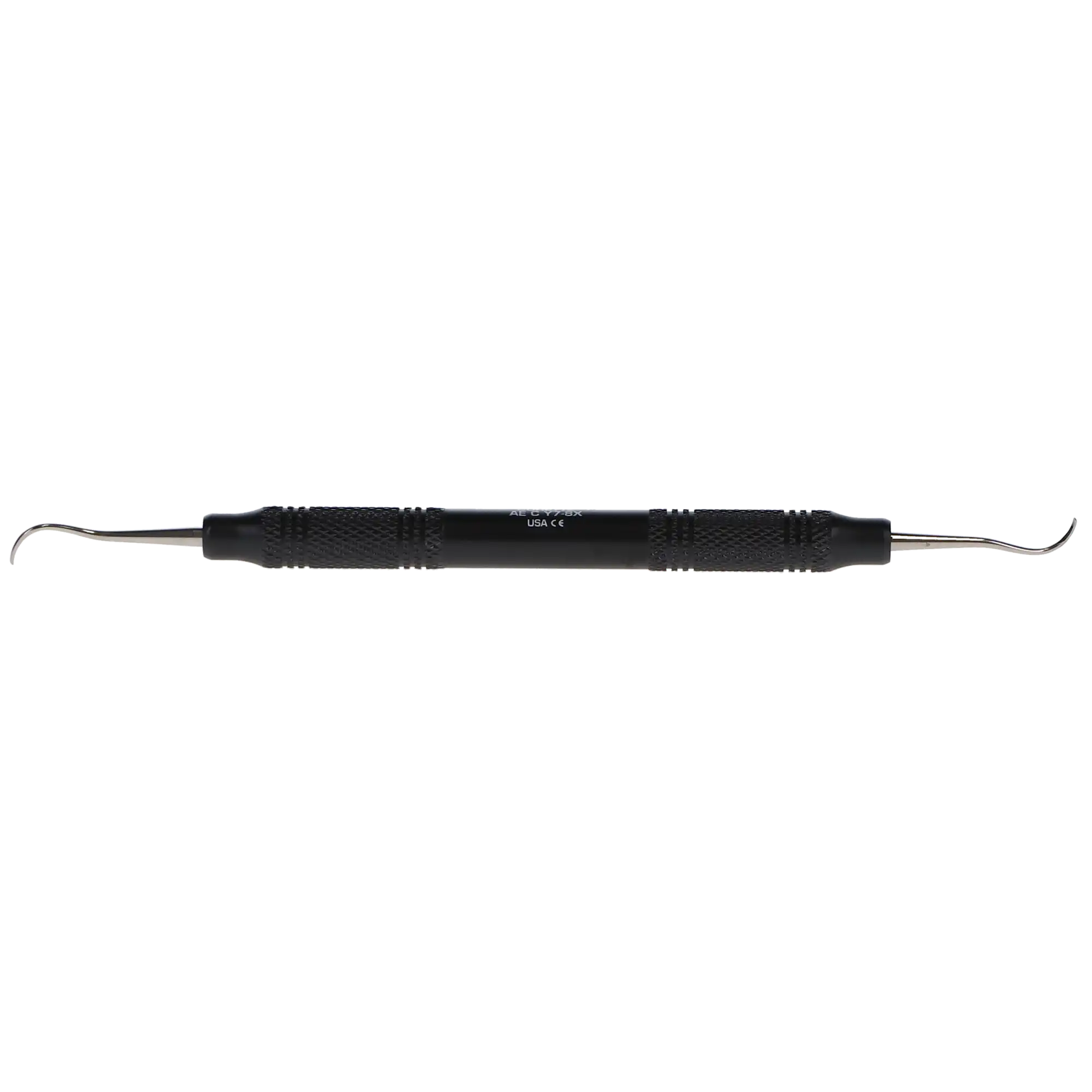Universal Curette, Double-Ended, 7-8 Younger-Good, Small Curved Blade, EagleLite Resin Handle, Black, 1/Pk, AECY7-8X thumbnail 2