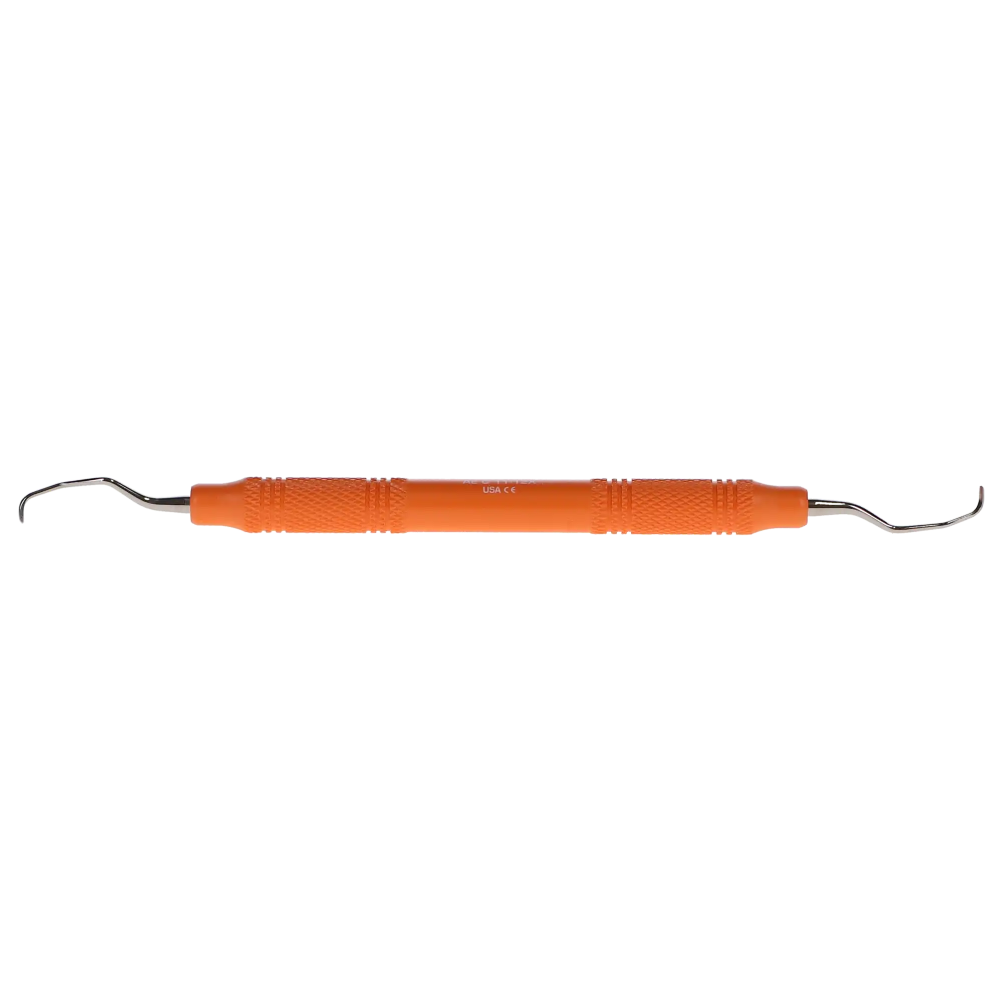 American Eagle Gracey Curette #11-12, Posterior Mesial, Double End, EagleLite Resin Handle, 3/8", Orange, AEG11-12X thumbnail 2