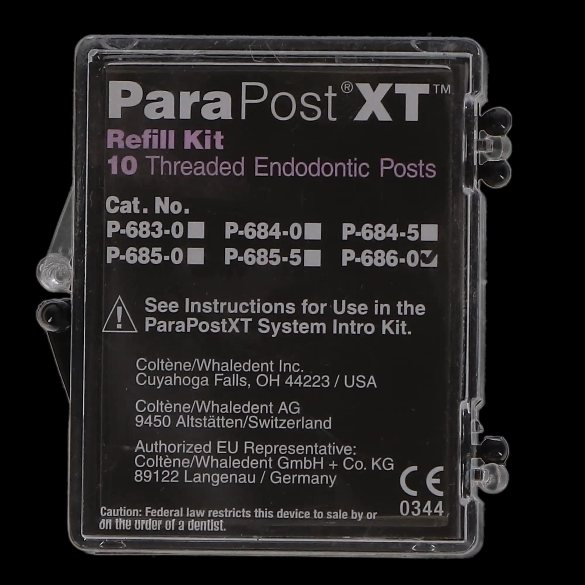 ParaPost XT Titanium Endodontic Posts, Size 6, Black, 0.060" (1.50mm), 10/Pk, P6860 thumbnail 6