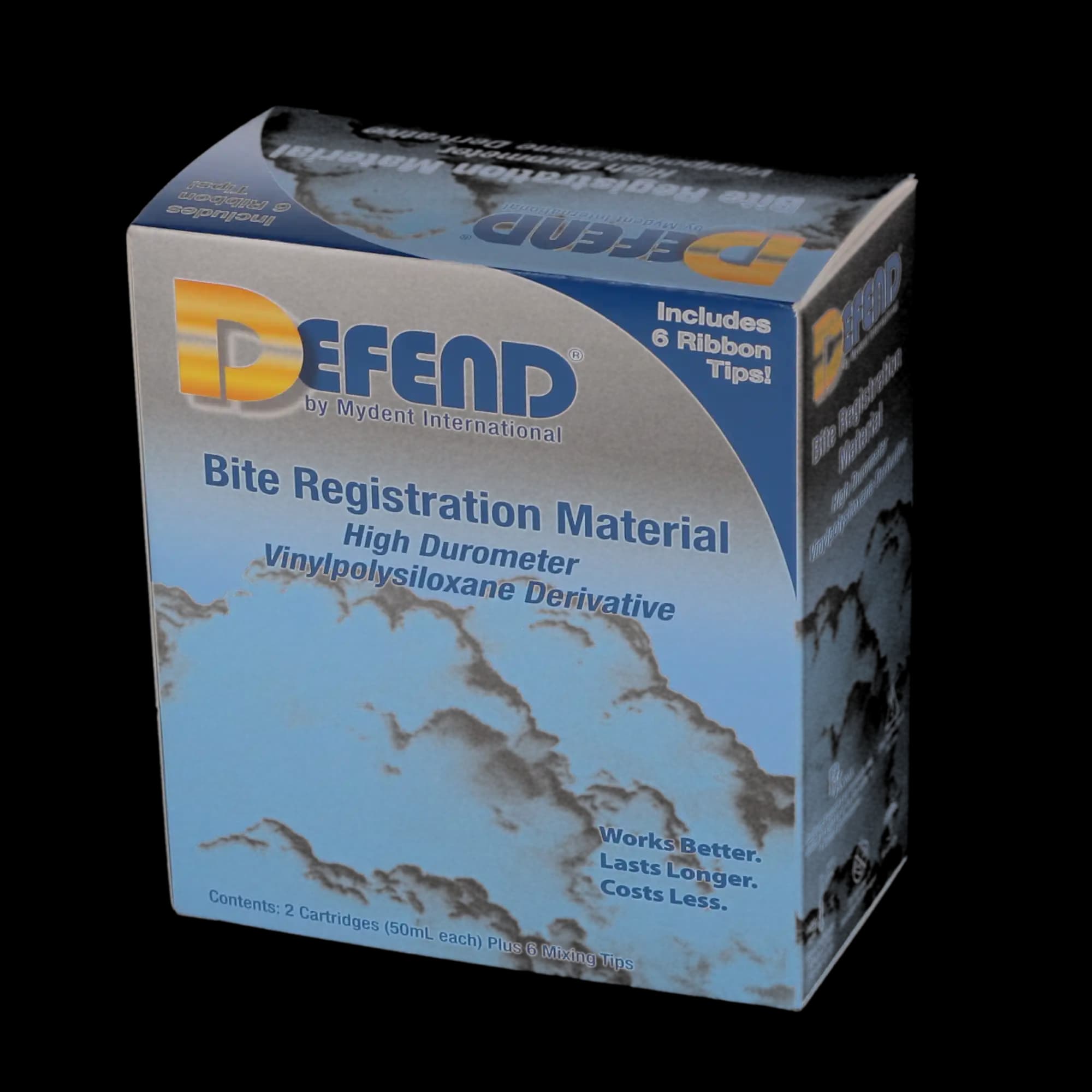 Defend ClearBite Bite Registration Material, Fast Set, Unflavored, Clear, 2 x 50 mL Cartridges, BR-9200 thumbnail 4