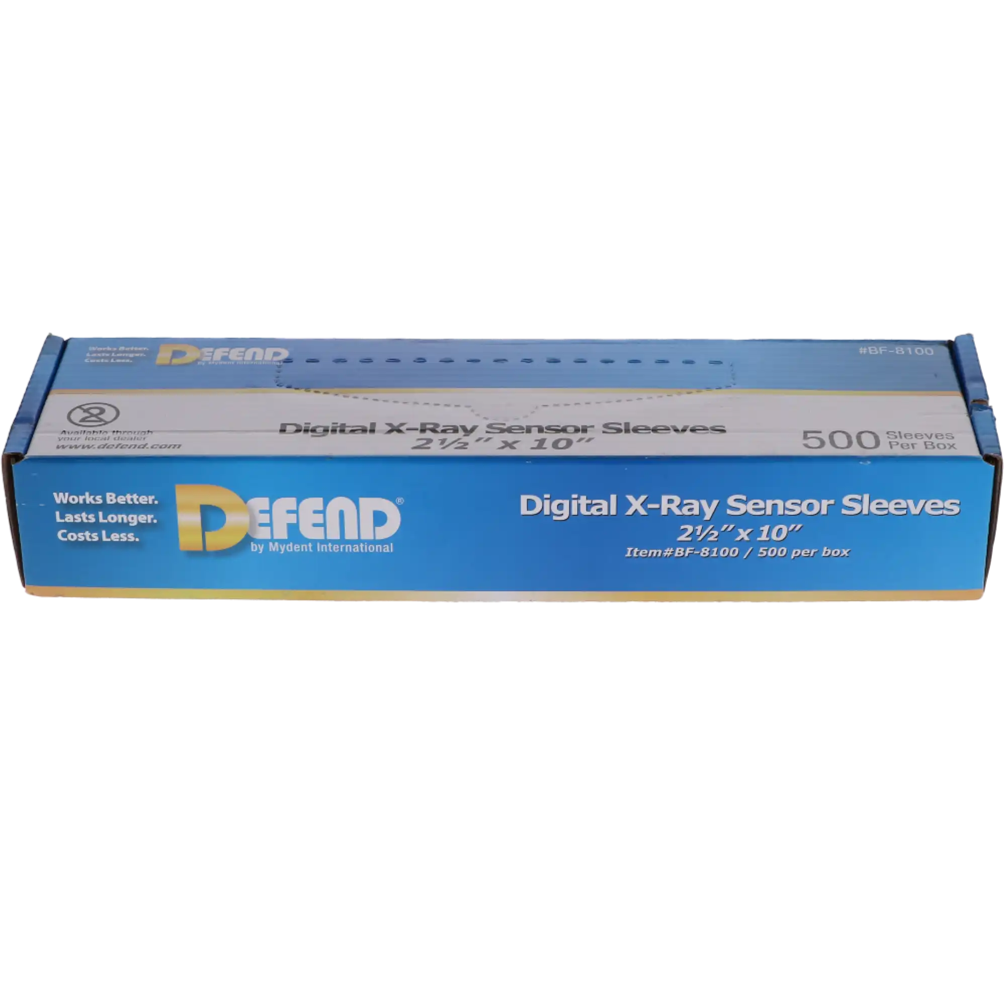 Defend Digital X-Ray Sensor Sleeves, Universal, 2-1/2" x 10", Clear, 500/Box, BF-8100 thumbnail 4