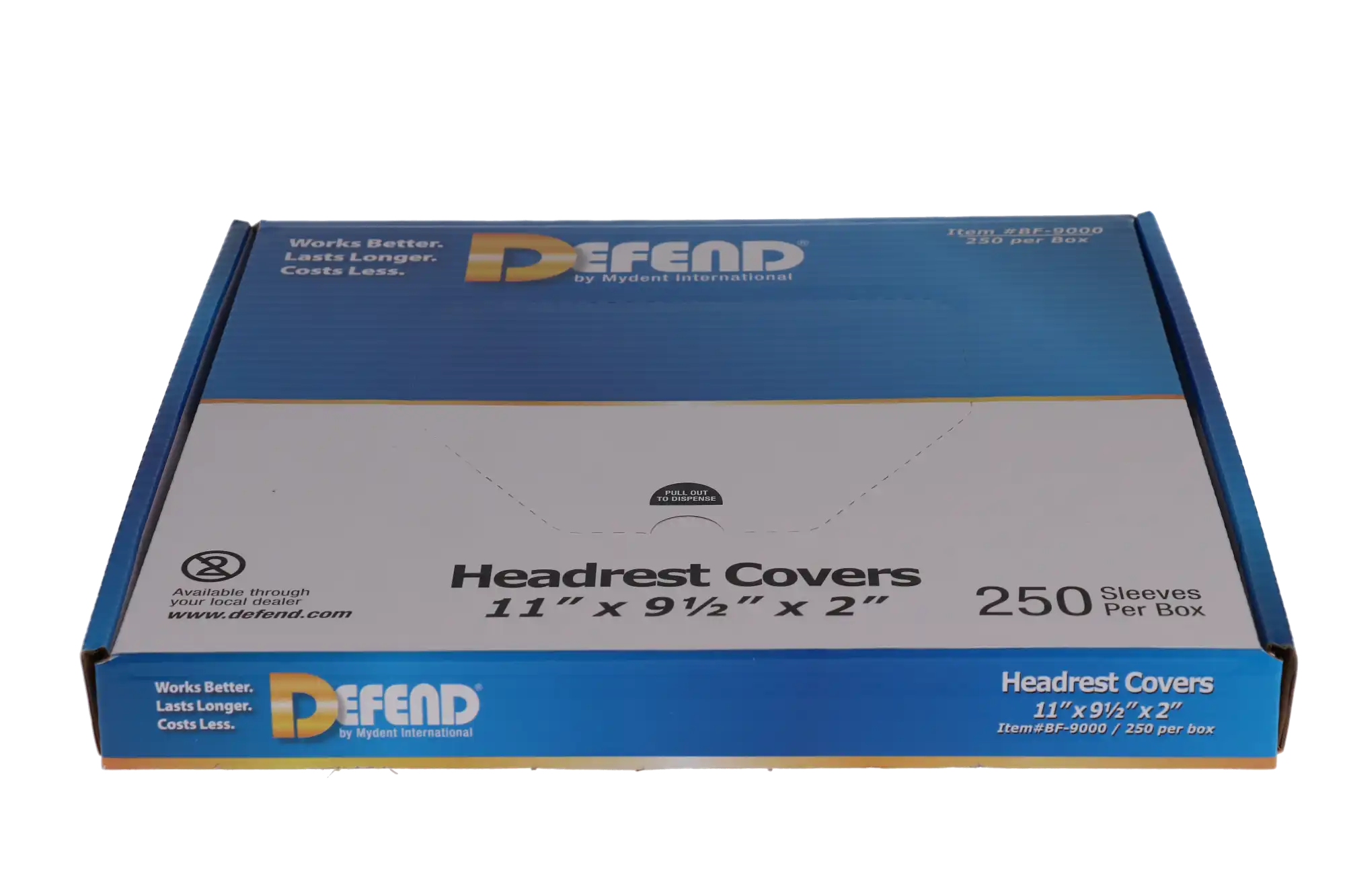 Defend Clear Plastic Headrest Covers, 11" x 9.5" x 2", 250/Box, BF9000 thumbnail 4
