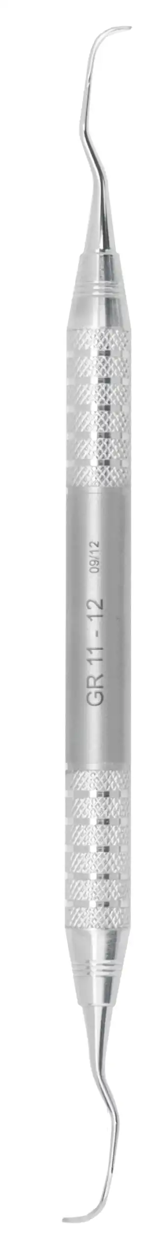 A. Titan Instruments HyLite #11/12 Gracey Curette, Double-Ended, Stainless Steel, 1/Pk - HyLite Scaler, Double-Ended, # 11/12 Gracey, 1/Pk, GRACEY 11-12 - Image 1