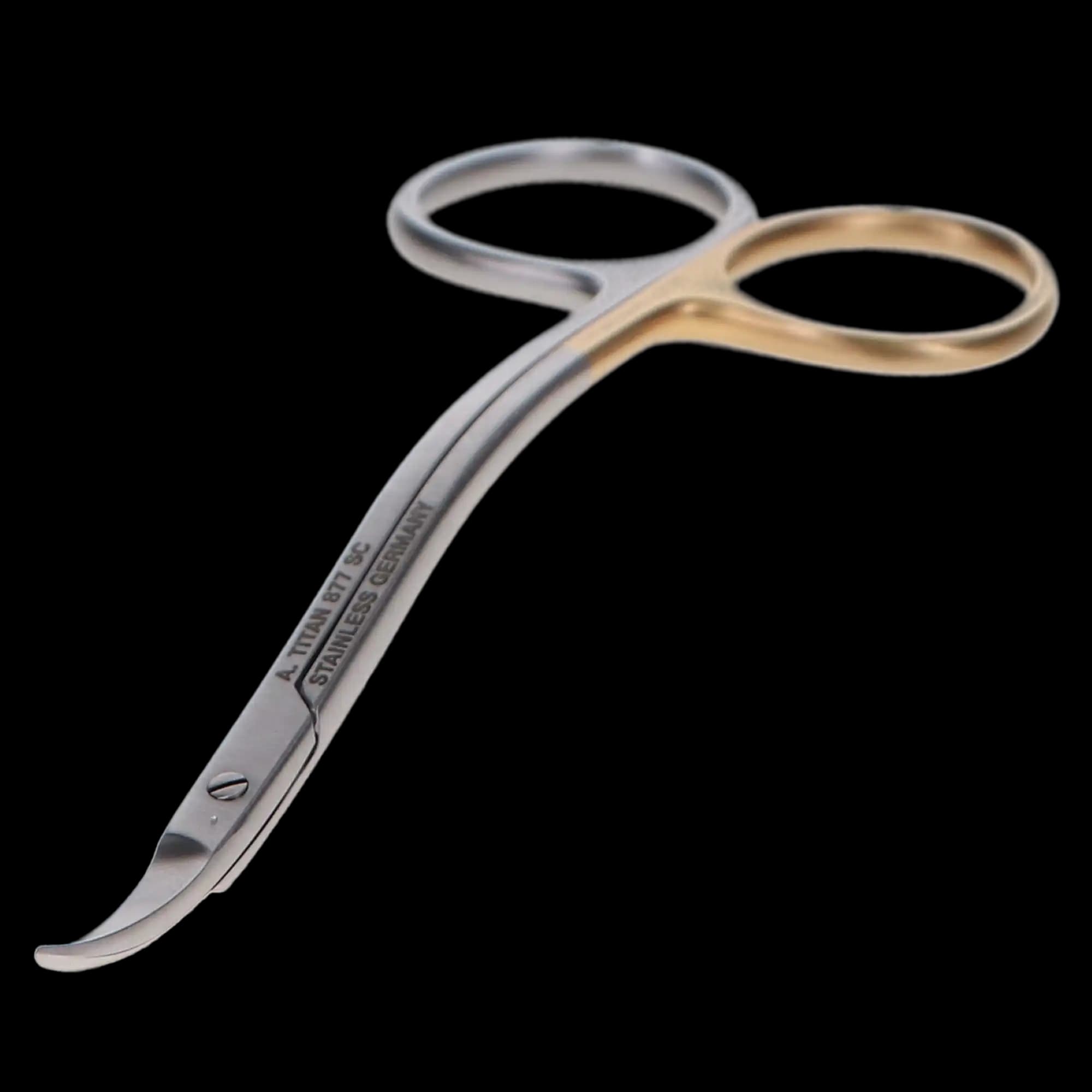 A. Titan Instruments La Grange Super Cut Surgical Scissors, Curved, Micro-Serrated, 4.5", 1/Pk, 877SC thumbnail 3