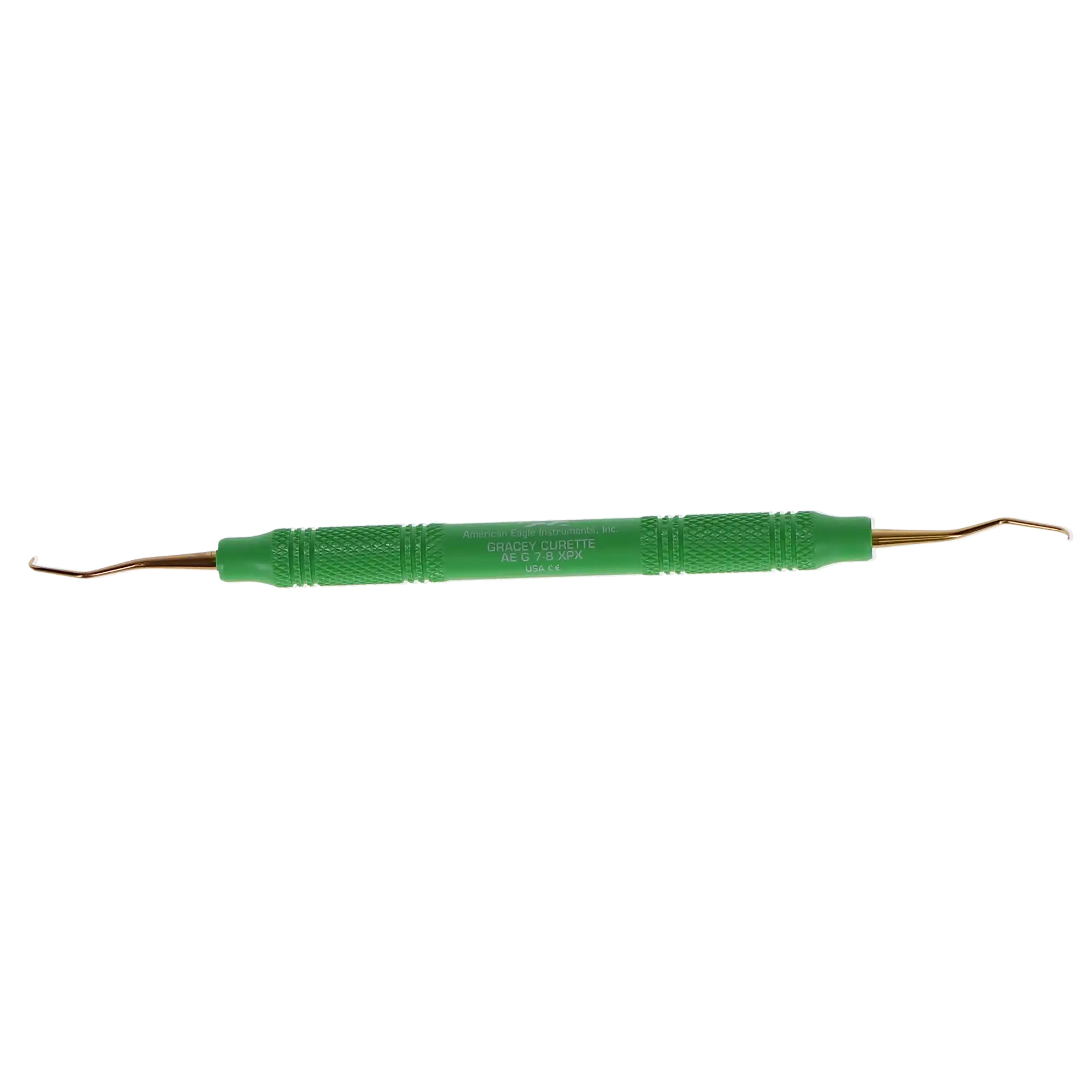 American Eagle Instruments Standard Gracey Curette, XP, #7-8, Pre-Molar/Molar, Double-Ended, EagleLite Resin Handle, 3/8", Green, 1/Pk, AEG7-8XPX thumbnail 12