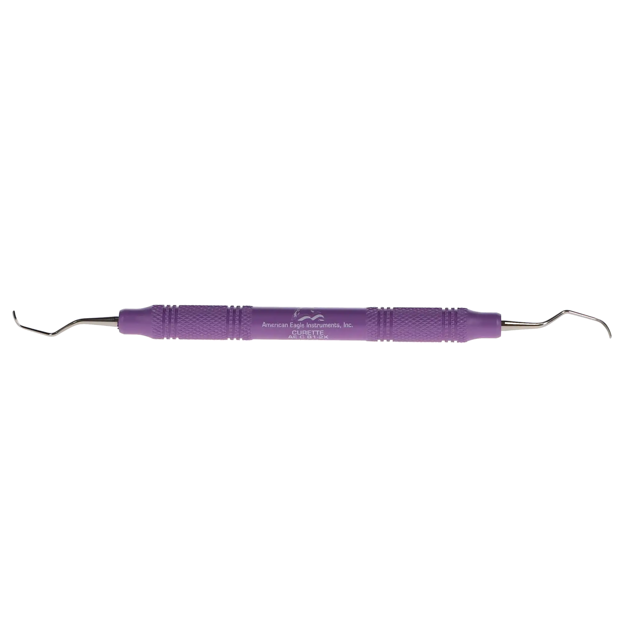 American Eagle Barnhart #1-2 Universal Curette, Narrow Blade Anterior, Double End, EagleLite Resin Handle, 3/8", Purple, AECB1-2X, 1/Pk thumbnail 2