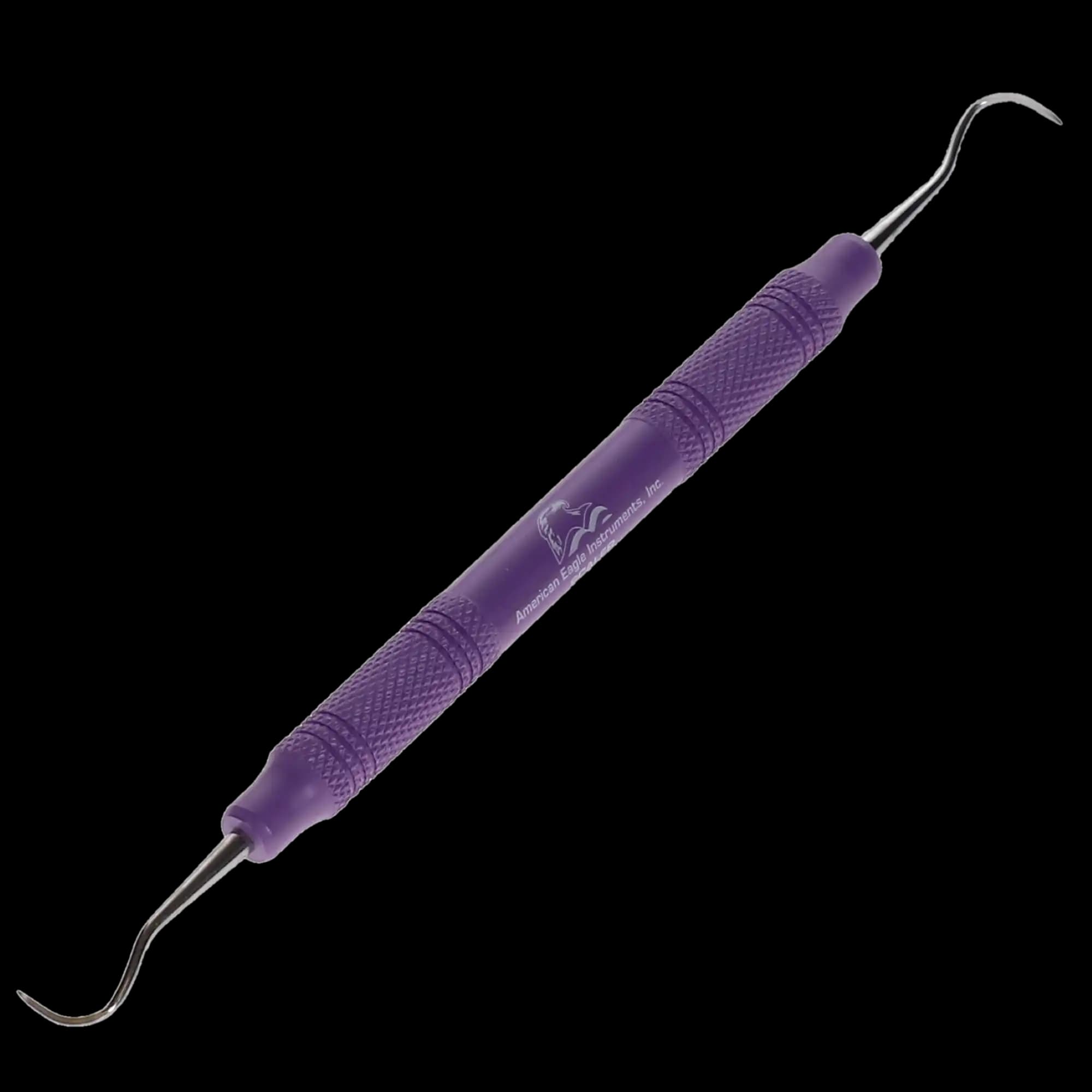 American Eagle Sickle Scaler #H6-7, Universal Anterior, EagleLite Resin Handle, 3/8", Purple, Double-Ended, AESH6-7X, 1/Pk thumbnail 2