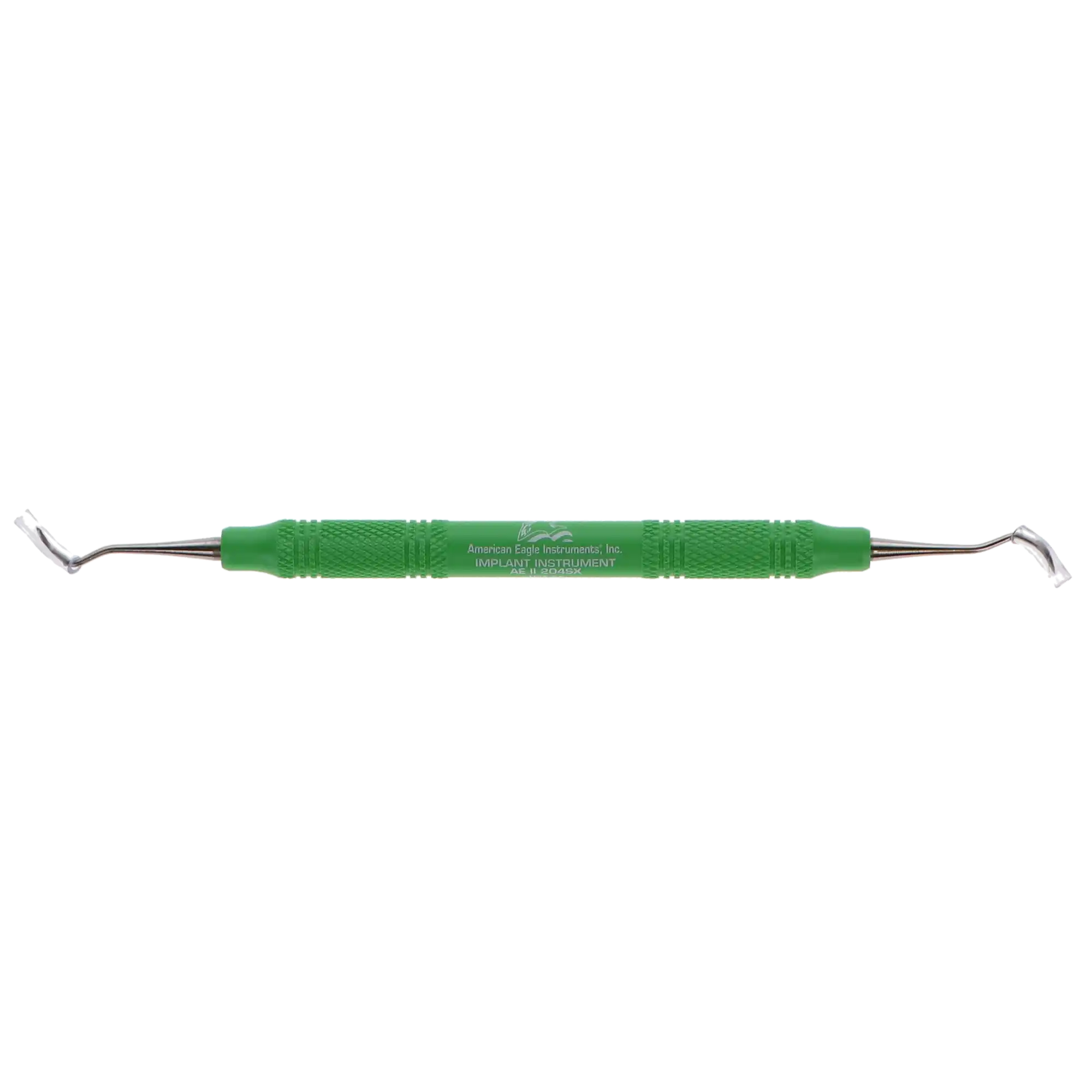Titanium Implant Sickle Scaler, #204S, Posterior, Double-Ended, EagleLite Resin Handle, 3/8", Green, 1/Pk, AEII204SX thumbnail 2