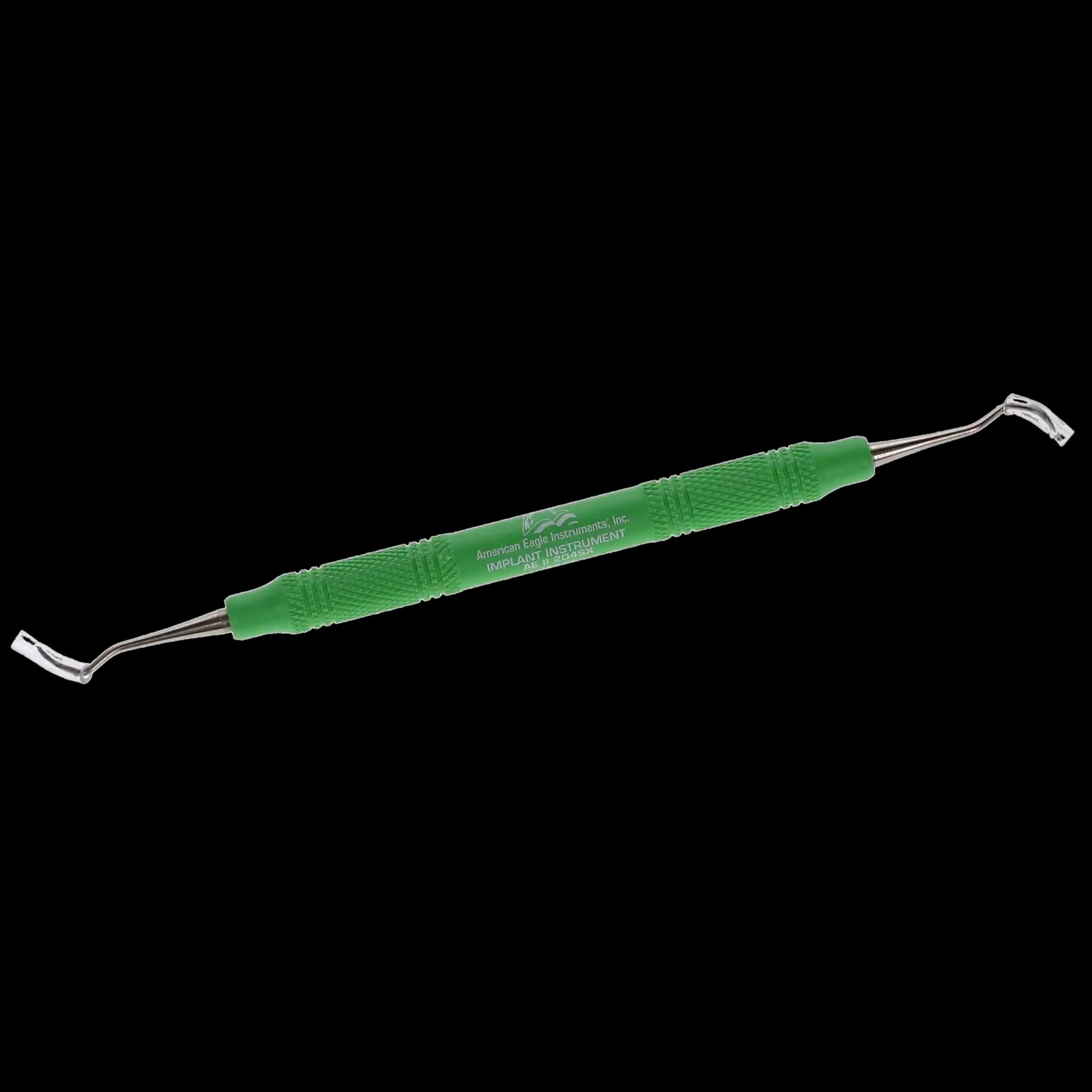 Titanium Implant Sickle Scaler, #204S, Posterior, Double-Ended, EagleLite Resin Handle, 3/8", Green, 1/Pk, AEII204SX thumbnail 4