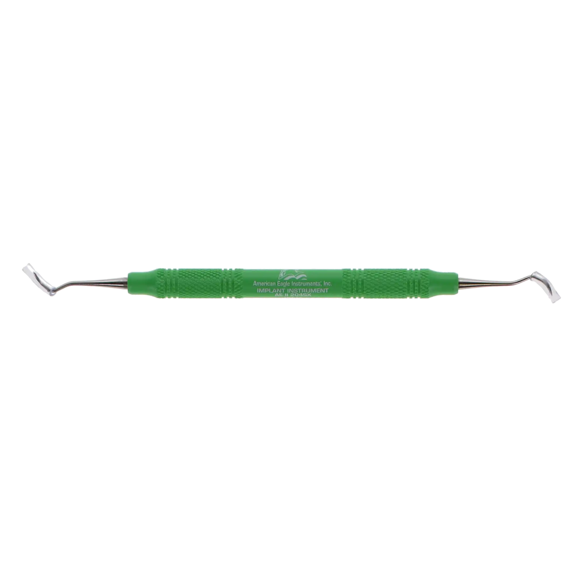 Titanium Implant Sickle Scaler, #204S, Posterior, Double-Ended, EagleLite Resin Handle, 3/8", Green, 1/Pk, AEII204SX thumbnail 6