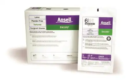 Ansell Encore PF Sterile Surgical Gloves, Powder-Free Latex, Textured, Size 6.5, Natural, 50 Pairs/Box, 5785002 thumbnail 9