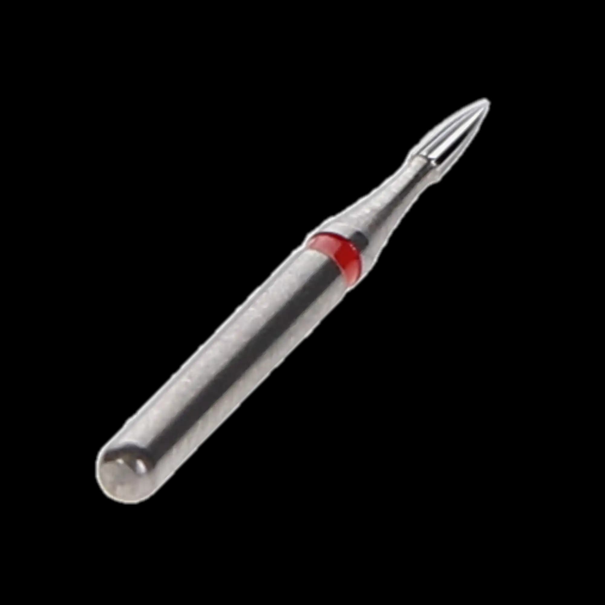 NTI 12-Fluted Trimming & Finishing Carbide Bur, FG, Mini Flame, #7901, 0.9 mm, Fine, Red, 5/Pk, H246-009 thumbnail 3