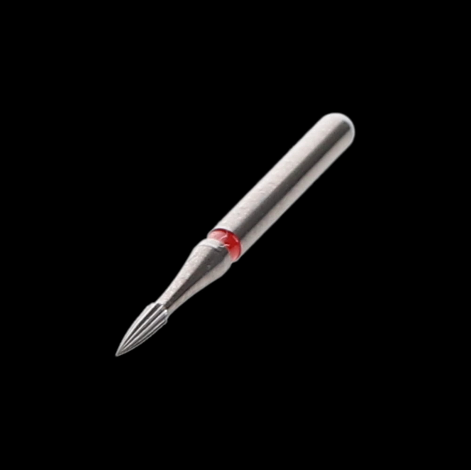 NTI 12-Fluted Trimming & Finishing Carbide Bur, FG, Flame, #7902, 1.0 mm, Red, 5/Pk, H246-010 thumbnail 3