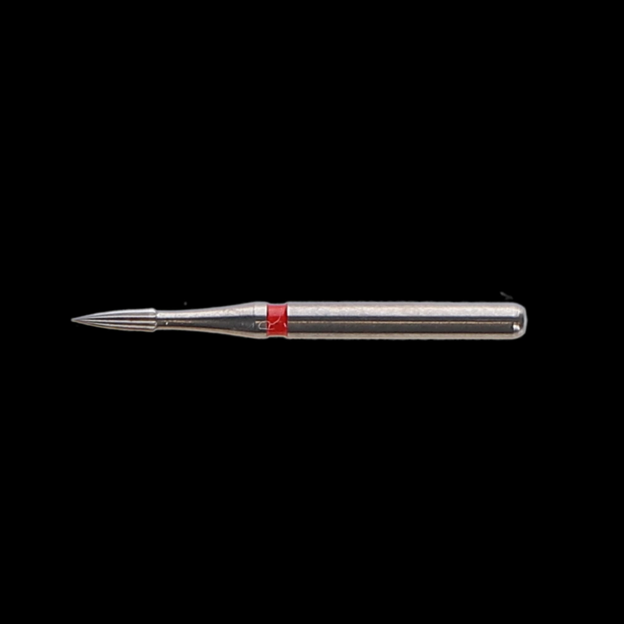 NTI 12-Fluted Trimming & Finishing Carbide Bur, FG, Flame, #7902, 1.0 mm, Red, 5/Pk, H246-010 thumbnail 2