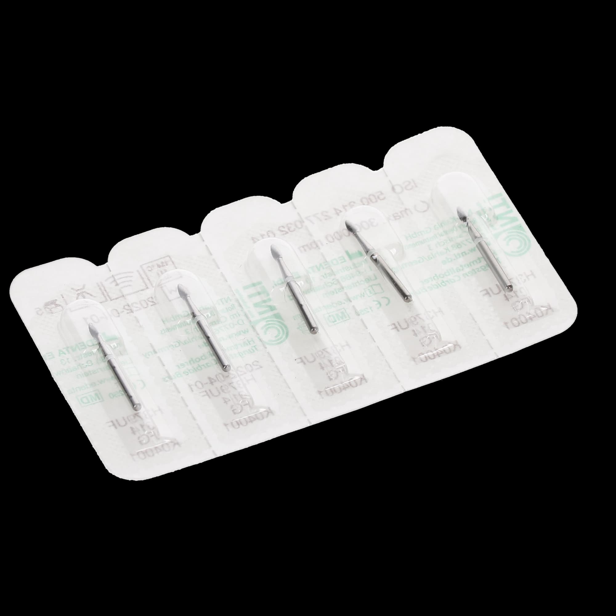 NTI 30-Fluted Trimming & Finishing Carbide Burs, FG, Football, #7404-UF, 1.2 mm, White, 5/Pk, H379-014UF thumbnail 6