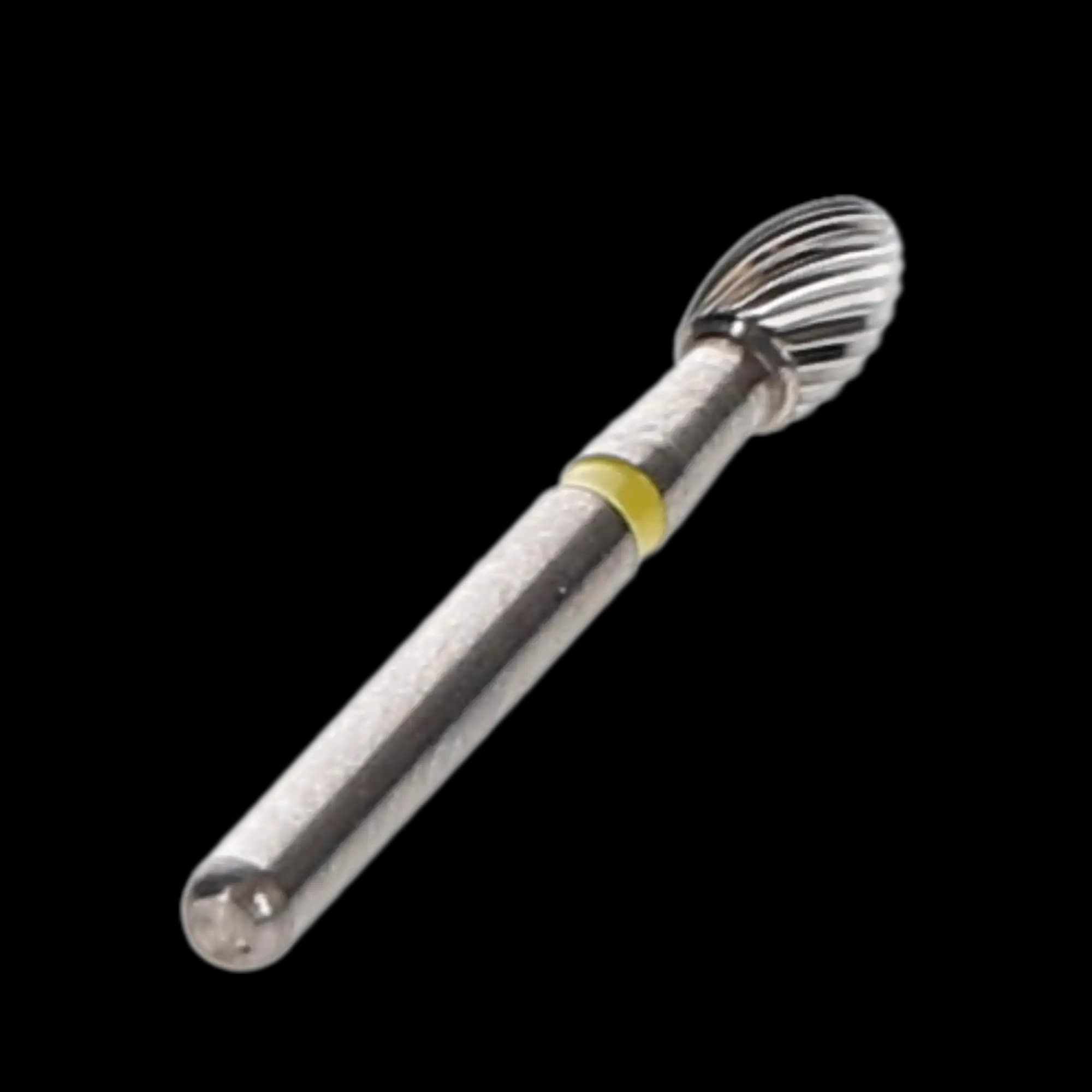 NTI 20-Fluted Trimming & Finishing Carbide Burs, FG, Football, #7408-F, 2.3 mm, Yellow, 5/Pk, H379-023F thumbnail 3