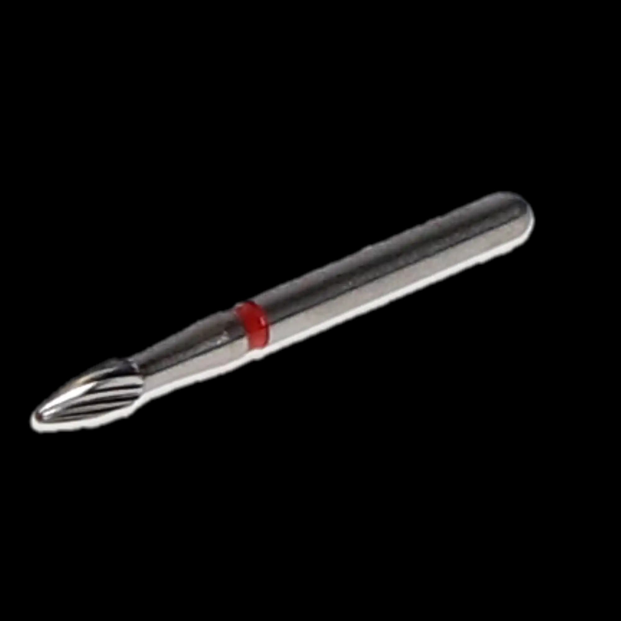 NTI 12-Fluted Trimming & Finishing Carbide Burs, FG, Pointed Football, #H274-016, 1.6 mm, Red, 5/Pk, H274-016 thumbnail 3