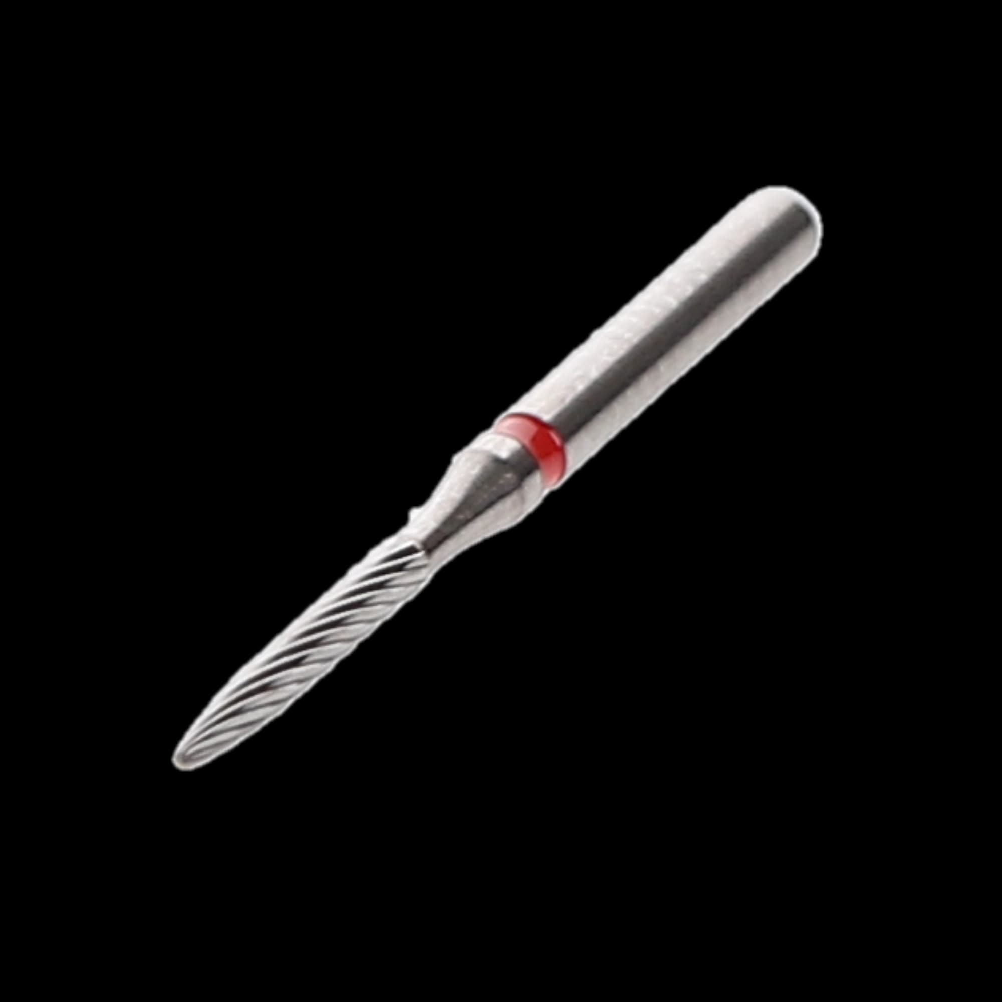 NTI 12-Fluted Trimming & Finishing Carbide Burs, FG, Long Flame, #H48L-010, 1.0 mm, Red, 5/Pk thumbnail 3