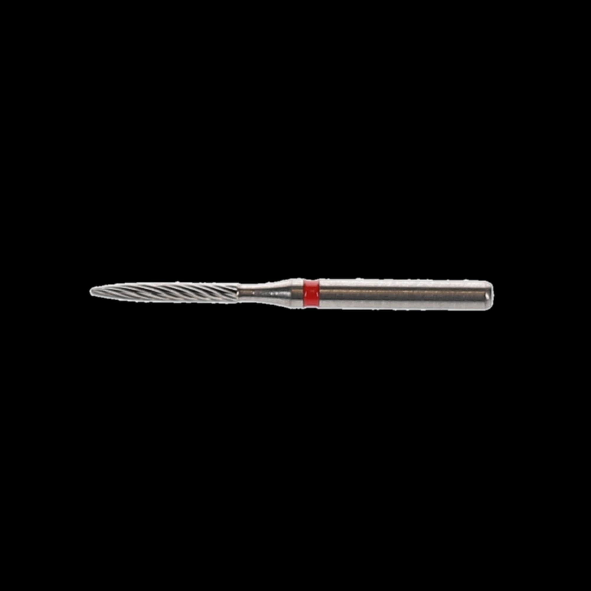 NTI 12-Fluted Trimming & Finishing Carbide Burs, FG, Long Flame, #H48L-010, 1.0 mm, Red, 5/Pk thumbnail 2