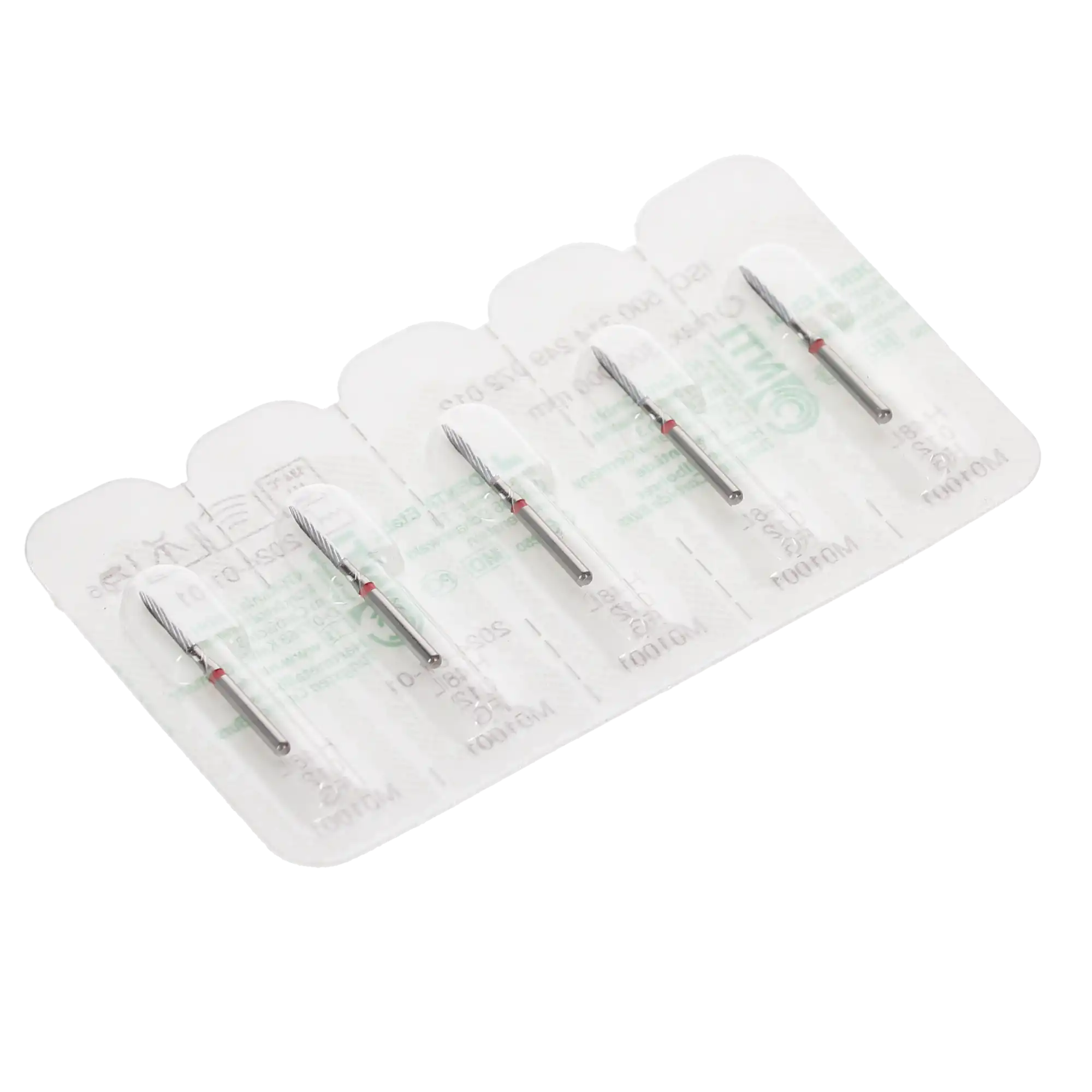 NTI 12-Fluted Trimming & Finishing Carbide Burs, FG, Long Flame, #H48L-012, 1.2 mm, Red, 5/Pk, H48L-012 thumbnail 5