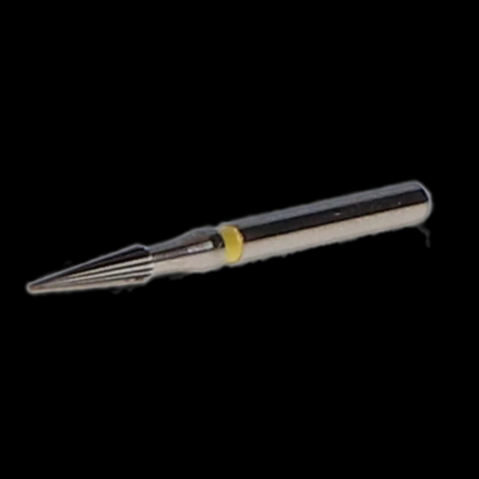 NTI TDF-6F Trimming & Finishing Carbide Bur, 16-Flute, Safe End, FG, 1.4 mm, Yellow, 5/Pk, H134-014F thumbnail 4