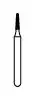 NTI Diamond Bur, FG, Taper Round End, # F849, 0.9 mm, Fine, Red, 5/Pk, F849-009 thumbnail 2