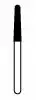 NTI Diamond Bur, FG, Long Taper Round End, #F856L-018, 1.8 mm, Fine, Red, 5/Pk thumbnail 2