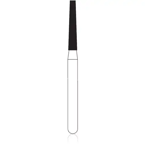 NTI Diamond Bur, FG, Round End Taper, #SC855-014, 1.4 mm, Super Coarse, Black, 5/Pk thumbnail 2