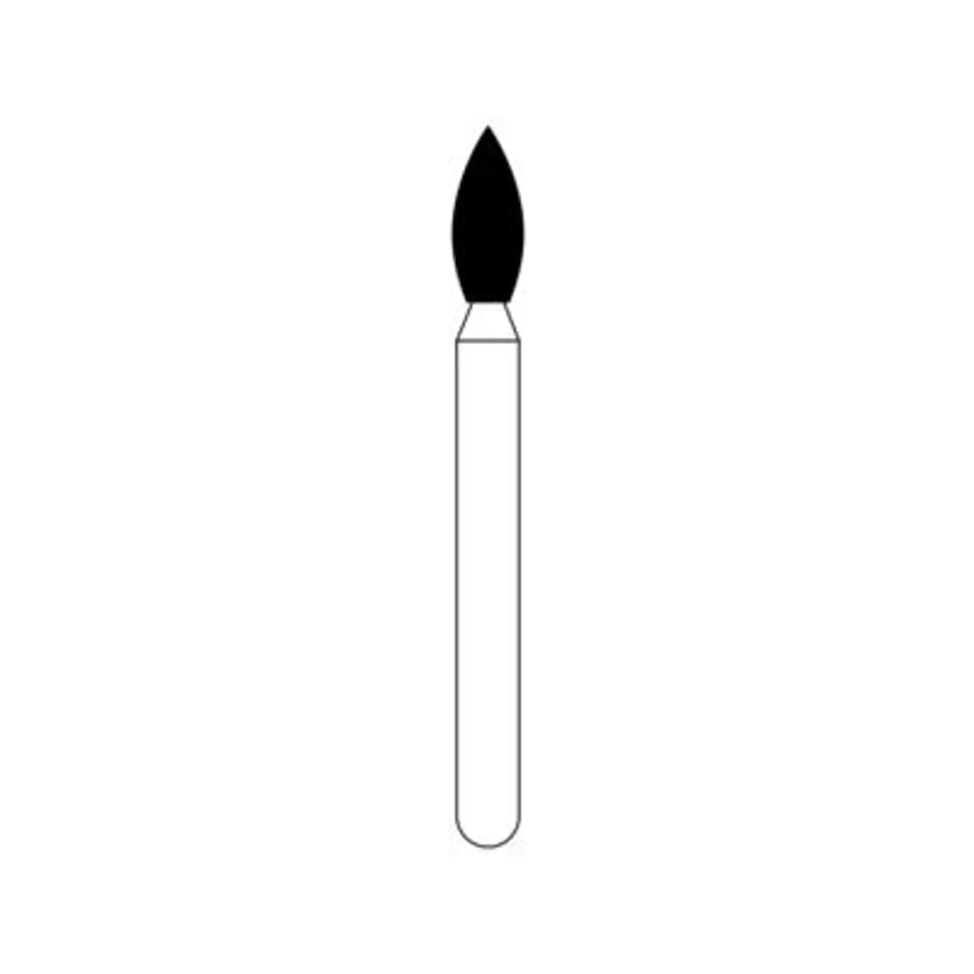 NTI Diamond Bur, FG, Pointed Football, #M368-018, 1.8 mm Head, Medium Grit, Gray, 5/Pk thumbnail 2