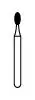 NTI Diamond Bur, FG, Football, #C379-014, 1.4 mm, Coarse, Green, 5/Pk thumbnail 2