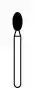 NTI Diamond Bur, FG, Football, #M379-023, 2.3 mm, Medium Grit, Gray, 5/Pk thumbnail 2