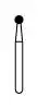 NTI Diamond Bur, FG, Round, #801-018, 1.8 mm, Medium Grit, Gray Ring, 5/Pk, M801-018 thumbnail 2