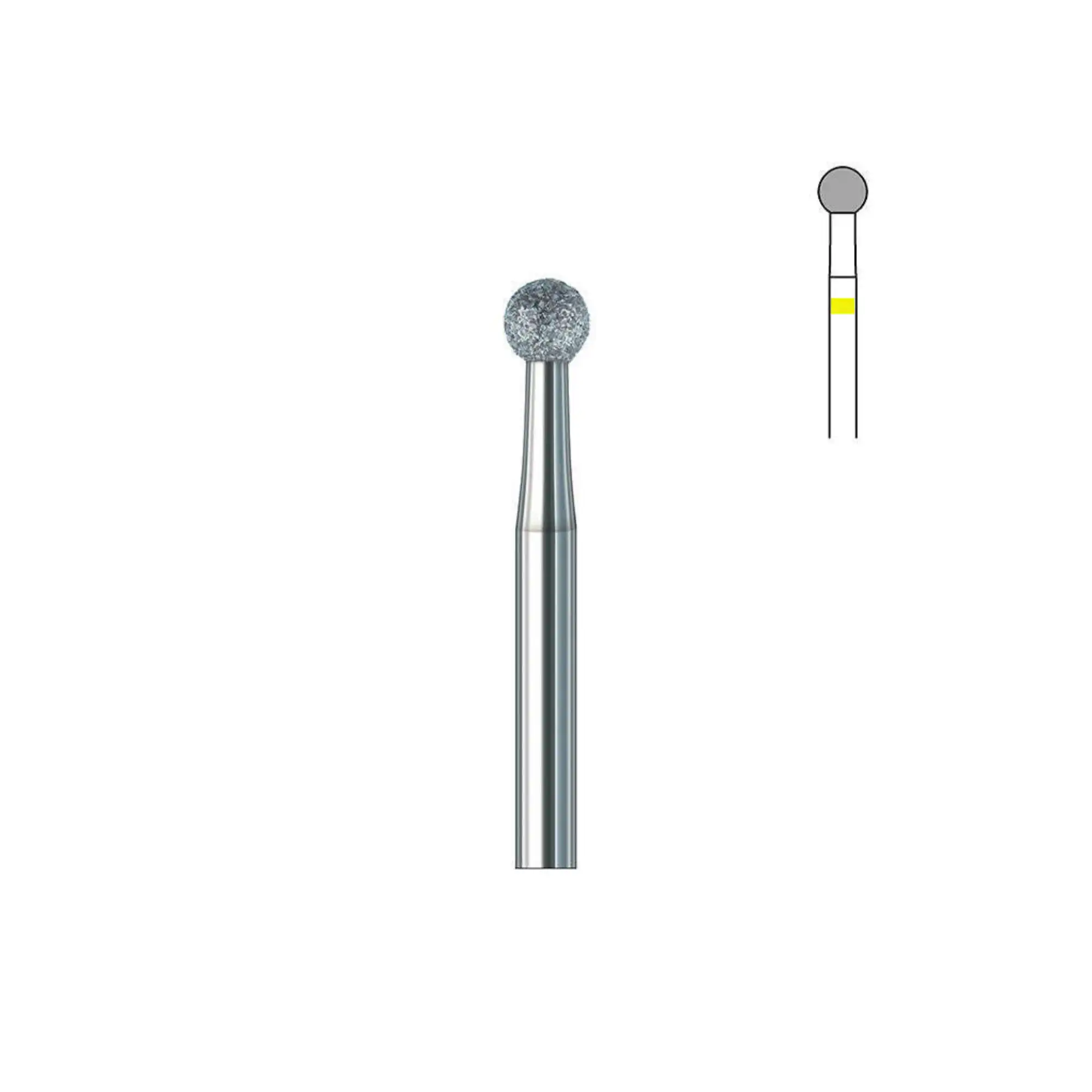 NTI Diamond Bur, FG, Round, #801-029, 2.9 mm, Coarse, Green, 5/Pk, C801-029 thumbnail 2