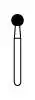 NTI Diamond Bur, FG, Round, #801-029, 2.9 mm, Medium Grit, 5/Pk, M801-029 thumbnail 2
