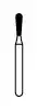 NTI Diamond Bur, FG, Long Pear, #C830L-014, 1.4 mm, Coarse, Green, 5/Pk thumbnail 2
