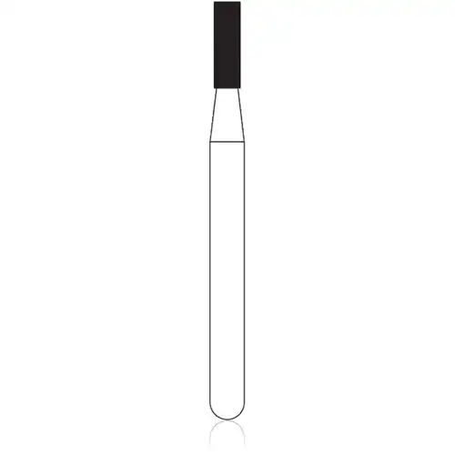 NTI Diamond Bur, FG, Cylinder Flat End, # SC837-012, 1.2 mm, Super Coarse, Black, 5/Pk thumbnail 2