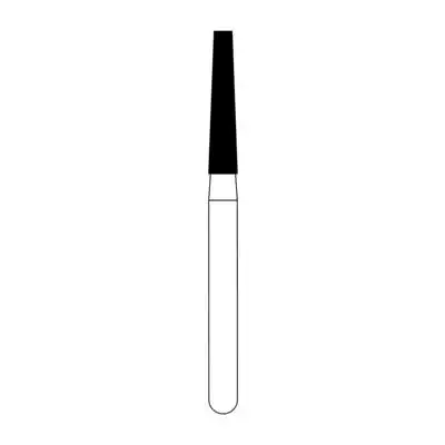 NTI Diamond Bur, FG, Taper Flat End, #M847-016, 1.6 mm, Medium Grit, Gray, 5/Pk thumbnail 2