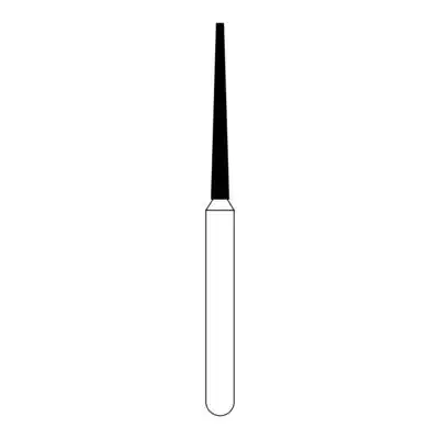 NTI Diamond Bur, FG, Flat End Taper, #M848-010, 1.0 mm, Medium Grit, Gray, 5/Pk thumbnail 2
