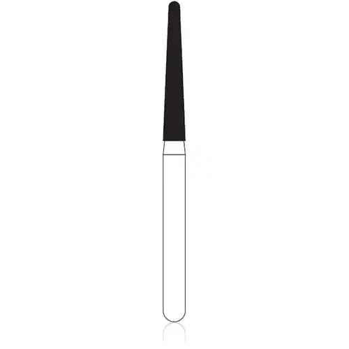 NTI Diamond Bur, FG, Round End Taper, #SC850-016, 1.6 mm, Super Coarse, Black, 5/Pk thumbnail 2