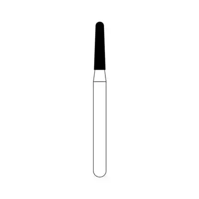 NTI Diamond Bur, FG, Round End Taper, #M855-014, 1.4 mm, Medium Grit, Gray, 5/Pk thumbnail 2