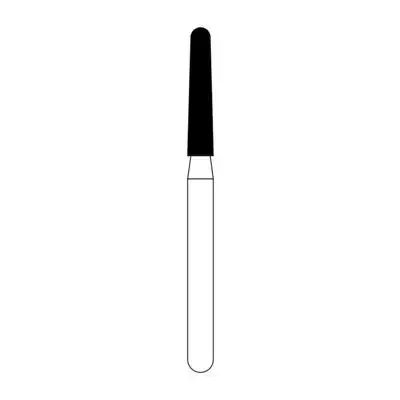 NTI Diamond Bur, FG, Round End Taper, #856-016, Medium Grit, Gray, 1.6 mm, 5/Pk, M856-016 thumbnail 2