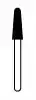 NTI Diamond Bur, FG, Round End Taper, #856-025, 2.5 mm Head Diameter, 8.0 mm Head Length, Fine Grit, Red, 5/Pk, F856-025 thumbnail 2