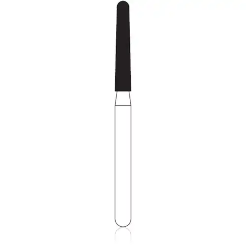 NTI Diamond Bur, FG, Long Round End Taper, #856L-018, 1.8 mm, Super Coarse, Black, 5/Pk, SC856L-018 thumbnail 2