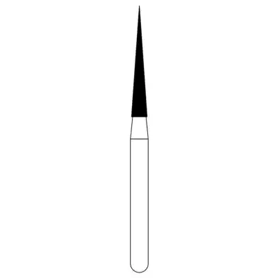 NTI Diamond Bur, FG, Needle, #M859-014, 1.4 mm, Medium Grit, Gray, 5/Pk thumbnail 2