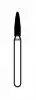 NTI Diamond Bur, FG, Flame, #861-014, Coarse, Green, 1.4 mm, 5/Pk, C861-014 thumbnail 2
