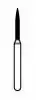 NTI Diamond Bur, FG, Flame, #862-009, 0.9 mm, Fine, Red, 5/Pk, F862-009 thumbnail 2