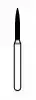 NTI Diamond Bur, FG, Flame, #862-014, Fine, Red, 1.4 mm, 5/Pk, F862-014 thumbnail 2