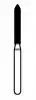 NTI Diamond Bur, Friction Grip (FG), Cylinder Beveled End, #C879-014, 1.4 mm Head Diameter, Coarse Grit, Green, 5/Pk thumbnail 2