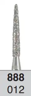NTI Diamond Bur, FG, Flame, #C888-012, 1.2 mm, Coarse, Green, 5/Pk, C888-012 thumbnail 2