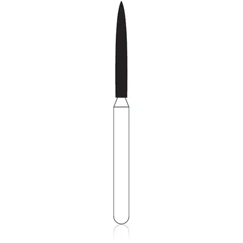 NTI Diamond Bur, FG, Flame, # M889, 0.9 mm, Medium Grit, Gray, 5/Pk, M889-009 thumbnail 2